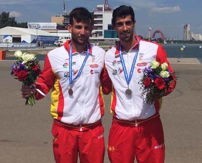 Gabriel Campo Pavn y Rubn Milln, subcampeones de Europa en K-2 500 metros