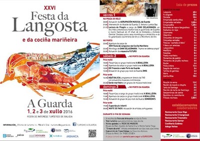 A Guarda para acolle a XXVI Festa da Langosta e da Cocia Marieira