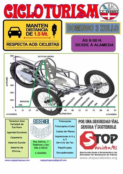 Sada cicloturismo co Clube Ciclista Guards o domingo 3 de xullo de 2016