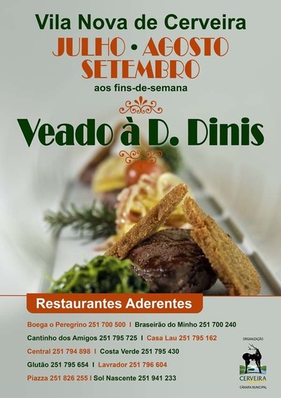 Meses de vero dedicados ao Veado  D. Dinis em Vila Nova de Cerveira