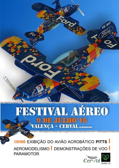 Festival Areo o 9 de julho no aerodromo de Cerdal em Valena do Minho