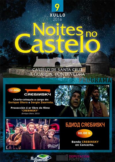 -Noites no Castelo-, proxeccin  aire libre e Concerto dos Crebinsky de balde no Castelo de Santa Cruz na Guarda