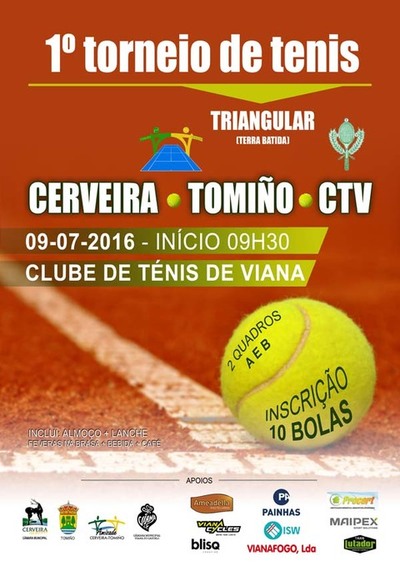 Amizade Cerveira - Tomio promove torneio de tnis transfronteirio