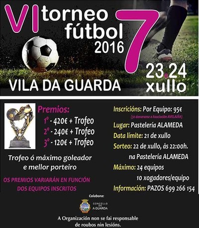 VI Torneo Vila de A Guarda de Futbol 7 o 23 e 24 de xullo