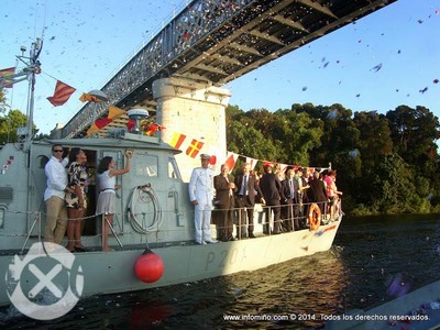 Actos de celebracin de la Virgen del Carmen en Tui y a bordo del Cabo Fradera
