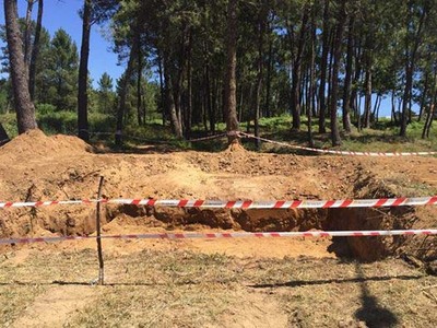 Comezaron as obras de abastecemento ao barrio do  Monte en Caldelas