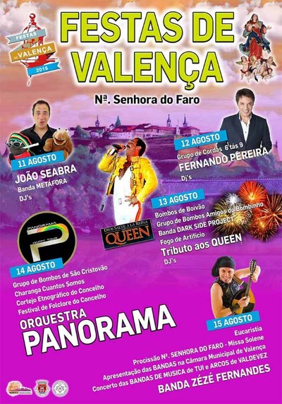 Festas de Valena 2016 de 11 a 15 de Agosto