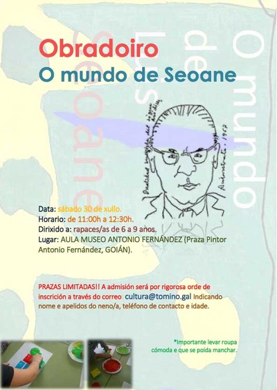 Tomio organiza este sbado o obradoiro -O Mundo de Seoane-