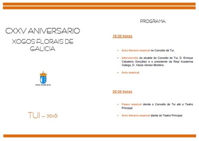 Tui conmemora este venres o 125 aniversario dos primeiros Xogos Florais de Galicia