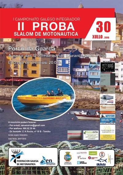 A Guarda acolle este sbado a II Proba Slalom de Motonutica