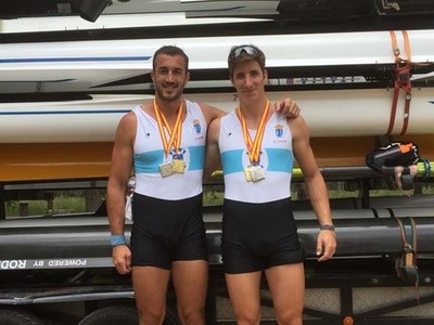 David Prada y Jaime de Haz participan en el I Open Nacional de Remo de Mar Nautico de Campello (Valencia)
