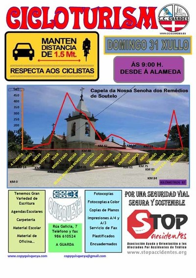 Sada cicloturismo co Clube Ciclista Guards o domingo 31 de xullo de 2016