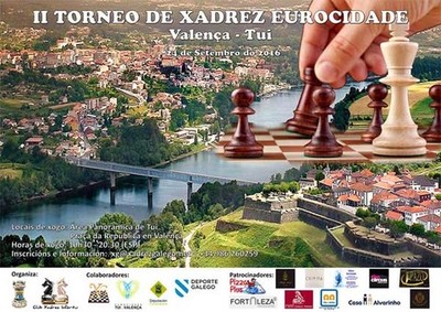 Tui acolle o 24 de setembro o II Torneo de Xadrez Eurocidade