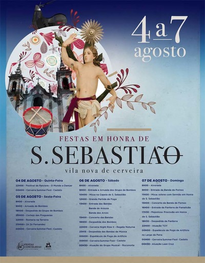 Festas na honra de Sao Sebastiao de 4 a 7 de agosto em Vila Nova de Cerveira