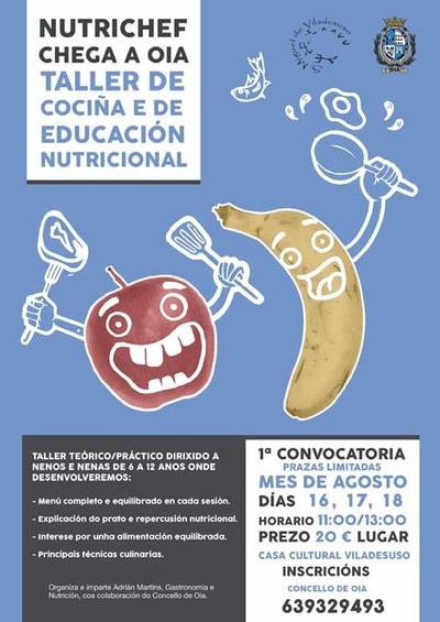 Nutrichef chega a Oia no mes de Agosto