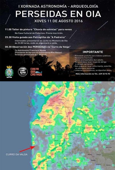 I Xornada de Astronoma-Arqueoloxa Perseidas en Oia o 11 de agosto