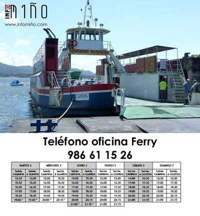 O funcionamento e horario do ferry est condicionado  marea alta