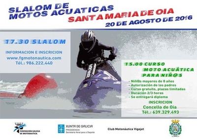 Slalom de Motos acuticas el 20 de agosto en Oia