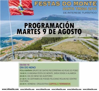 Programacin Festas do Monte 2016 - Martes 9