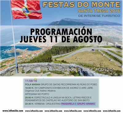 Programacin Festas do Monte 2016 - Xoves 11
