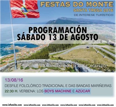 Programacin Festas do Monte 2016 - Sbado 13