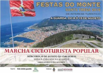 Marcha Cicloturista Popular este mrcores s 17:00h da tarde nas Festas do Monte 2016