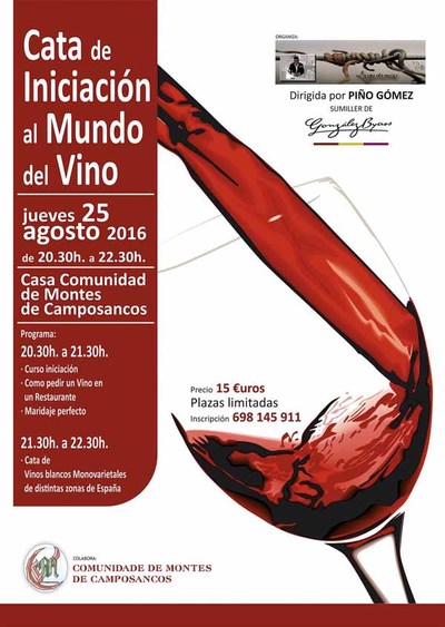 A Comunidade de Montes de Camposancos organiza unha Cata de Vios este xoves