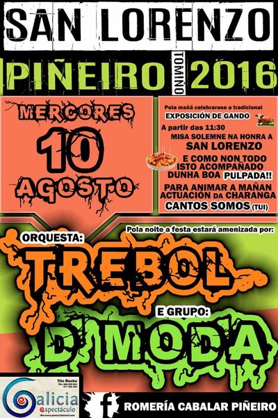 Pieiro acoge este mircoles las Fiestas de San Lorenzo