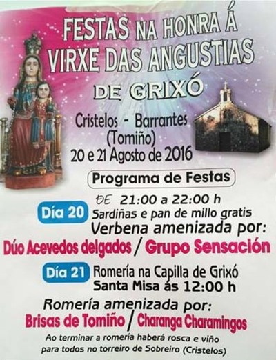 Tomio acolle esta fin de semana as Festas da Virxe das Angustias de Grix