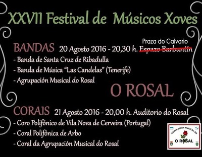 La Agrupacin Musical do Rosal celebra la XXVII edicin de su festival Msicos Xoves