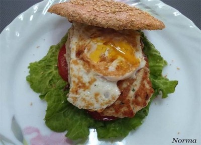Receta: Hamburguesa de carne pavo y pan integral