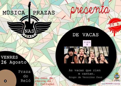  O grupo -De Vacas- actuar este venres na Praza do Rel da Guarda como parte do festival Msica nas Prazas