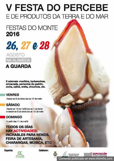 A Alameda de A Guarda acolle a V Festa do Percebe esta fin de semana