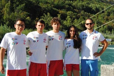 Luis Fernndez y Manuel Ochoa del Club Deportivo Mio Os teixugos en el Europeo de Slovenia