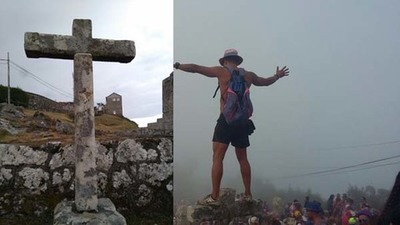 Un cruceiro danado na Festa do Monte xa est reparado