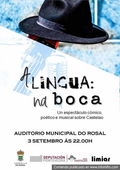 O Auditorio Municipal do Rosal acolle o sbado 3 de setembro o espectculo -A Lingua na Boca-