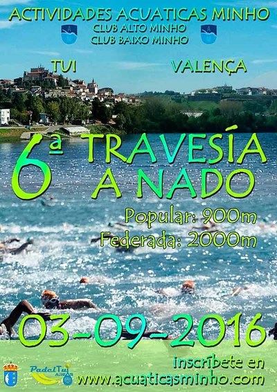 VI Travesa a Nado Popular Eurocidade Tui - Valena o sbado 3 de setembro  