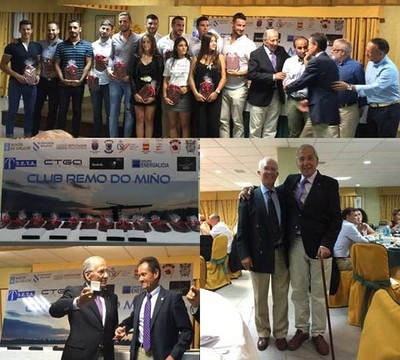 La Federacion Espaola de Remo otorga la insignia de oro al Presidente del Club Remo do Mio