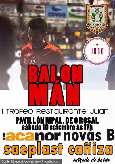 Este sbado ter lugar no Rosal o I Trofeo Restaurante Juan de Balonmn