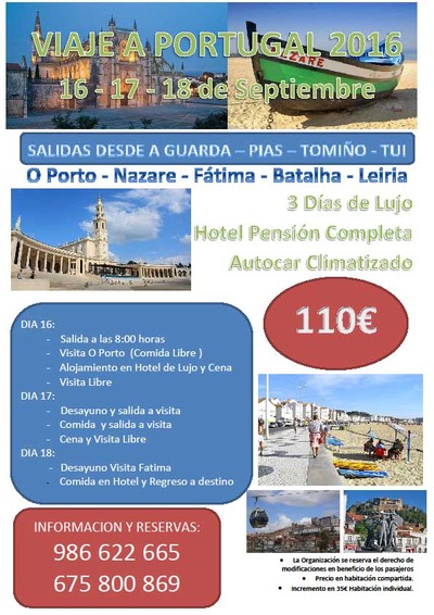 A Asociacin Cultural Trisquel organiza unha viaxe a Portugal en setembro