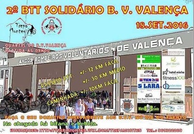 II BTT Solidario Bombeiros Voluntarios de Valena no dia 18 de Setembro