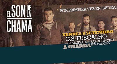 O CS Fuscalho de A Guarda acolle este venres os concertos de El son de la chama, Skarnivals e Sapoconcho Sem Concho