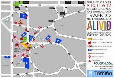 Regulacin do trfico durante as Festas do Alivio en Tomio