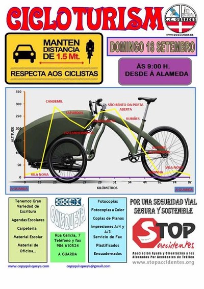 Sada cicloturismo co Clube Ciclista Guards o domingo 18 de septiembre de 2016