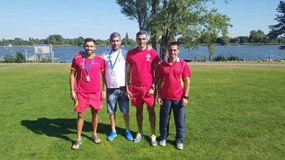 Primer entrenamiento de los palistas del Kayak Tudense en Brandemburgo