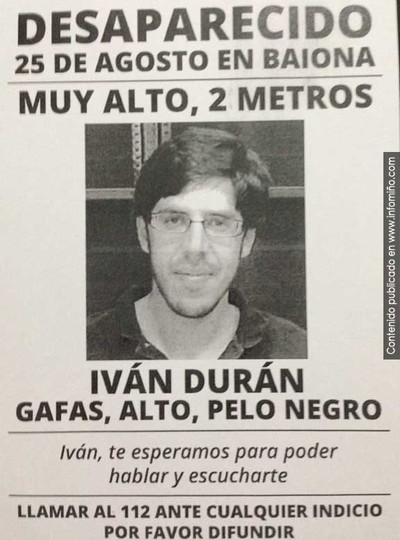 Amplase a busca do mozo de Baiona desaparecido dende o 25 de agosto