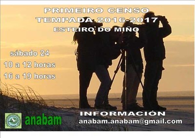 Anabam organiza este sbado o primeiro censo de aves da tempada 2016-17