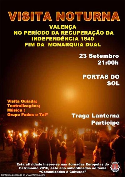 Visita guiada nocturna  Fortaleza de Valenado Minho este venres