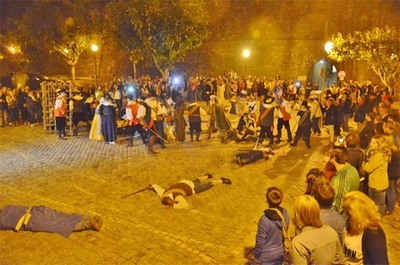 47 figurantes recriaram guerra da restaurao na Fortaleza de Valena