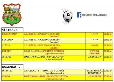 Partidos do Sporting Guards para esta fin de semana
